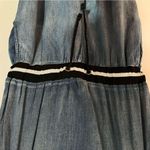 Shop the Trends Spaghetti Strap Denim Chambray Jumpsuit With Ribbed Waistband Blue Size M Photo 8