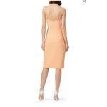 Black Halo Light Orange Bowery Midi Sheath Dress Photo 3