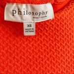 Philosophy Bright Coral Dolman Cropped Sleeve Top Size XS Photo 7