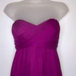 J.Crew Size 2 Taryn Silk Chiffon Mini Cocktail Dress Strapless Lined Cranberry Photo 2