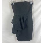 Alice + Olivia Reese Strapless black Ruffle Peplum Dress 2 Photo 2