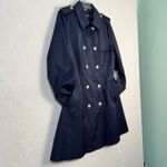 Ralph Lauren Double Breasted Water-Repellent Trench Coat Deep Navy Size Large Photo 2