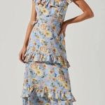 ASTR  The Label Lysette Floral Ruffle Cutout Maxi Dress Photo 0