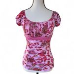 Trixxi Y2K dead stock‎  Pink paisley top M/L nwt. Photo 2
