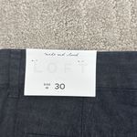 Loft NWT NEW dark wash denim flat front Women’s Shorts Size Photo 6