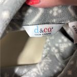 Denim&Co Gray and White Snowflake Turtleneck Sweater Size L Photo 2