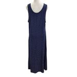 Soft Surroundings  Jersey Knit Polka Dot Tank Summer Maxi Dress Purple size 1X Photo 3