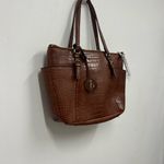 Dana Buchman  Brown Croc-Embossed Shoulder Bag Photo 11