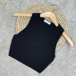 Babaton Aritzia  Sculpt Knit Racerback Cropped Tank Top in Black S Photo 3