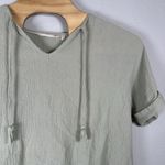 Soft Surroundings Gauze Popover Shirt Womens 1X Sage Green Lagenlook Boho Photo 1