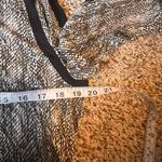 Michael Kors Snakeskin Print Top Black Chiffon Hem Long Sleeve Large Photo 2