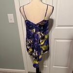 Topshop Purple Yellow Floral high-low Tank Top Blouse Size 4 Y2K Festival Photo 2