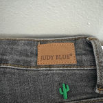 Judy Blue Jean Shorts High Waist Embroidered Green Cactus Grey Denim Size S Photo 6