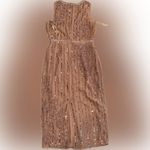 Mac Duggal NWOT  Cocktail Tea Length Beaded Jewel blush rose gold Sz 12 Photo 3