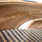 Stuart Weitzman Mirela Nautical Navy Blue White Espadrilles Sandals size 8.5 Photo 2