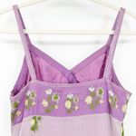 Anna Piaa Whimsical Fairycore Y2K 100% Silk Floral Embroidered Slip Dress 8 Purple Photo 9