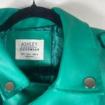 Ashley by 26 International   pop it crop green Faux Leather Jacket NWT size Large Photo 5