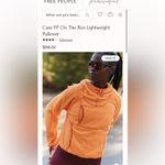 NWT FP On The Run Lightweight Pullover In Neon Clementine $98 Retail Orange Photo 4