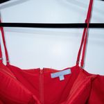 Antonio Melani New  Chili Red Marcie Bodycon Linen Blend Midi Dress Size 10 Photo 4