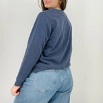 vintage sunflower embroidered crewneck aweatshirt top size xs/s Blue Photo 4