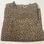 Mod Boutique  Women's Small Brown Floral Long Sleeve Blouse cottagecore chiccore Photo 3