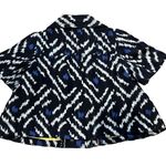 Anthropologie TAIKONHU cropped short sleeve blazer jacket small blue Photo 1