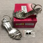 Silver Slipper Belle Silver with Rhinestones 3” High Heels * Size 7.5 Photo 0