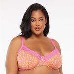 NEW Savage x Fenty lace trim bra cotton essentials floral print underwire plus Pink Size undefined Photo 6