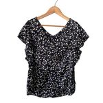 Liverpool  Los Angeles Women’s Double V-Neck Flutter Sleeve Stretch Satin Top S Photo 1