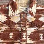 Idyllwind IDYLWIND Brown Cream Aztec Western Wool Blend Shirt Jacket Shacket XS Photo 3