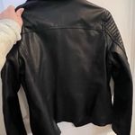 Topshop  Rosa Black faux Leather Jacket Photo 5