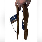 Kate Spade  New York Carol Sandal Women's Blue Patent Leather Thong Size 10 M Photo 2