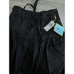 CeCe black tie-waist cotton blend skirt size 6 Photo 3