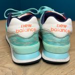 New Balance  574 Summer Waves Sneakers Shoes Aqua Coral Women’s 8 Photo 8