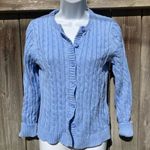 L.L.Bean  pastel blue cable knit cardigan Photo 0