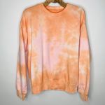 Cotton Tie Dye Orange Crewneck Sweatshirt Sz Small ? Photo 0