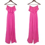 Michael Stars MICHAEL STARS Riya Pink Strapless Cotton Gauze Jumpsuit Wide Leg Beach Size XS Photo 1