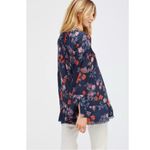 Free People So Fine Printed Smocked Top in Midnight Combo XS Floral Tunic Dress Photo 6