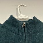 Title Nine  Blue Green Cotton Wool Blend Full Zip Sweater Large L Photo 1