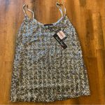 Charlie Paige NWT S/M Silver Gray Camisole Top Lined Adjustable Straps Elegant Photo 0