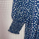 Nasty Gal  Sexy Silky Floral Mini Dress 2 Blue Long Sleeve Open Tie Front Photo 1