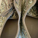 Old Navy Women’s Size 8 Silver Sparkle Glitter Covered Sneakers Tennis Shoes Photo 3