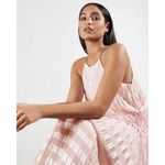 Ted Baker đź’• LONDONđź’• Sasski Pleated Maxi Dress ~ Light Pink US 8-10 NWT Photo 2
