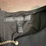 White House | Black Market WHBM Black Chain-Detail Bodice Top Size 12 Edgy or Elegant Work Top Photo 3