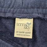 Terra & Sky  Navy Blue Active Jogger Relaxed Pullon Sweat Pants Shorts Plus 2X Photo 4