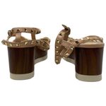 Vince Camuto “Pemolie” Studded Platform Wedge Sandals Tan Women’s Size 9.5 Photo 4