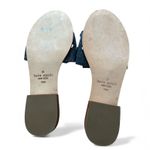 Kate Spade blue fringe Denim leather sandals with gold hardware Size 7.5M Photo 2