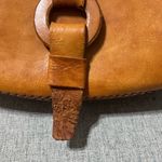 None Vintage Genuine Leather Crossbody Saddle Bag. Tan Boho Western Satchel / Hanmade Photo 5