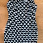 Tart  cowl neck sleeveless modal dress geometric pattern  blue white size medium Photo 0