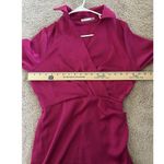 Black Tape Pink Ruched Satin Wrap Dress Size Medium Cocktail Special Occasion Photo 5